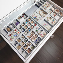 Load image into Gallery viewer, Drawer DIY Jewelry Storage Tray Ring Bracelet Gift Box Jewelry Organizer Velvet Earring Holder Small Size Fit Most Room Space