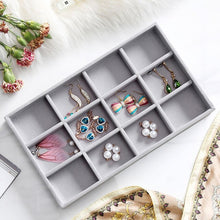 Load image into Gallery viewer, Drawer DIY Jewelry Storage Tray Ring Bracelet Gift Box Jewelry Organizer Velvet Earring Holder Small Size Fit Most Room Space
