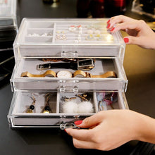Load image into Gallery viewer, Drawer DIY Jewelry Storage Tray Ring Bracelet Gift Box Jewelry Organizer Velvet Earring Holder Small Size Fit Most Room Space