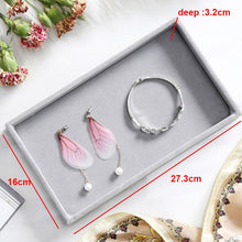 Load image into Gallery viewer, Drawer DIY Jewelry Storage Tray Ring Bracelet Gift Box Jewelry Organizer Velvet Earring Holder Small Size Fit Most Room Space