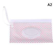 Load image into Gallery viewer, 1pcs Easy-carry Snap-strap Wipes Container Clutch And Clean Wipes Carrying Case Wet Wipes Bag Clamshell Cosmetic Pouch
