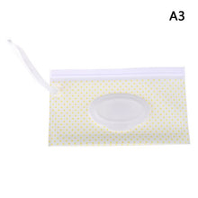 Load image into Gallery viewer, 1pcs Easy-carry Snap-strap Wipes Container Clutch And Clean Wipes Carrying Case Wet Wipes Bag Clamshell Cosmetic Pouch
