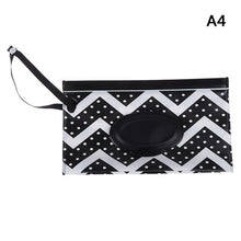 Load image into Gallery viewer, 1pcs Easy-carry Snap-strap Wipes Container Clutch And Clean Wipes Carrying Case Wet Wipes Bag Clamshell Cosmetic Pouch
