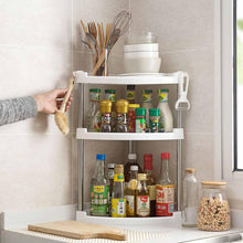 Load image into Gallery viewer, OTHERHOUSE Spice Rack Kitchen Corner Storage Rack 2/3 Layer Spice Organizer Condiment Seasoning Shelf Rack Kitchen Accessories
