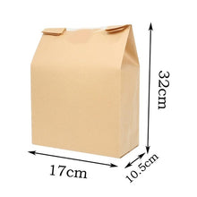 Load image into Gallery viewer, 50pcs Kraft Paper Bread Clear Avoid Oil Packing Toast Window Bag Baking Takeaway Food Package Cake Bag
