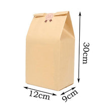 Load image into Gallery viewer, 50pcs Kraft Paper Bread Clear Avoid Oil Packing Toast Window Bag Baking Takeaway Food Package Cake Bag
