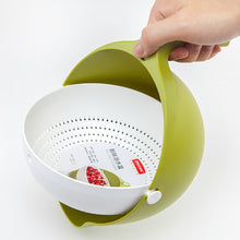 Load image into Gallery viewer, Double Drain Basket Bowl Rice Washing Kitchen Sink Strainer Noodles Vegetables Fruit Kitchen Gadget Colander coladores de cocina
