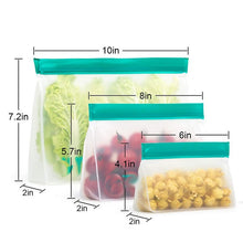 Load image into Gallery viewer, Kitchen Organizer for Sandwich Fruits Vegetables Reusable PEVA 1Pcs Food Storage Bag with Ziplock Leakproof Transparent
