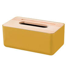 Load image into Gallery viewer, Home Kitchen Wooden cover Plastic Tissue Box Solid Wood Napkin Holder Case Simple Stylish Bamboo cover Hotel storage box
