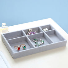 Load image into Gallery viewer, Drawer DIY Jewelry Storage Tray Ring Bracelet Gift Box Jewelry Organizer Velvet Earring Holder Small Size Fit Most Room Space
