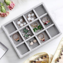 Load image into Gallery viewer, Drawer DIY Jewelry Storage Tray Ring Bracelet Gift Box Jewelry Organizer Velvet Earring Holder Small Size Fit Most Room Space
