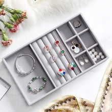Load image into Gallery viewer, Drawer DIY Jewelry Storage Tray Ring Bracelet Gift Box Jewelry Organizer Velvet Earring Holder Small Size Fit Most Room Space
